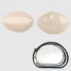 Almohadillas Adhesivas de Doble Cara Estilo Abulón para Sujetador Pegatinas Gruesas para Senos Hacen que los Senos Pequeños Parezcan Más Grandes Insertos Invisibles Sin Costuras para Ropa Interior Traje de Baño Bikini
