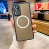 Funda de teléfono compatible con Samsung S25 Ultra Carga Inalámbrica Magnética S25Fe Cobertura Completa de Lente S24 Ojo de Águila Tacto de Piel A56