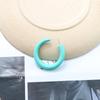 Venta al por mayor de fábrica Pendientes semicirculares en forma de c de color caramelo coreano minimalistas hermosos personalidad chica nuevos pendientes pendientes