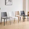 Sillas de Comedor Minimalistas Nórdicas de Plástico, Apilables, Disponibles en Múltiples Colores, Adecuadas para Uso Doméstico, Comedor, Ocio, Apartamentos Pequeños, Ahorro de Espacio, con Respaldo