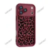 Novo Modelo de Comércio Exterior Capa de Silicone Preta com Estampa de Leopardo e Laço para Apple 17, iPhone 16 Capa Macia Anticolisão