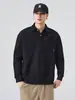 Roupas Masculinas Fengshe / Nova Camiseta Masculina de Manga Longa com Bolso para Primavera e Outono, Camisa Polo com Gola Reversível, Moletom Versátil