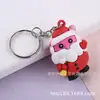 Novo Chaveiro de Borracha Macia em PVC Pingente Chaveiro de Natal Boneco Tridimensional Velho Boneco de Neve Rena atacado