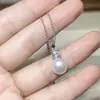 Moda Estilo Coreano Simples Fresco Pérola de Água Doce Peixe Dourado Pequeno Pingente Colar Nicho Alto Padrão Versátil Corrente para Clavícula
