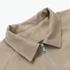 Vibe marca de moda americana color sólido holgado chaqueta abrigo temporada de primavera y otoño para hombre diseño de dobladillo plisado sentido de diseño estilo ropa de trabajo