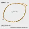Set de Collar y Pulsera con Forma de Serpiente Ondulada Minimalista Ins Europeo y Americano, Acero Inoxidable Chapado en Oro de 18 Quilates, Joyería con Diseño Curvo Personalizado