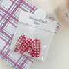 Presilha de Cabelo Estilo Coreano Preppy Girl Nova Bolinhas Xadrez Renda Gota D'água Presilha de Cabelo Fofa para Franja Lateral para Mulheres