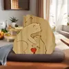Set de Nuevos Rompecabezas de Madera Transfronterizo: Osos Sentados con Piernas Cruzadas, Madre e Hijo, una Cálida Escena Familiar, Decoración del Hogar de Madera Maciza, Arte Hecho a Mano