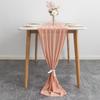 Caminho de Mesa Europeu de Chiffon Transfronteiriço Caminho de Mesa Simples de Cor Sólida Decoração de Mesa para Casamento em Hotel Fabricante Atacado