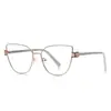 Gafas de Moda Metálicas Anti-luz Azul 3138CP Patas de Tirachinas Venta Caliente Sudamericana Montura Estilo Mismo de Spice Girl Montura Óptica de Comercio Exterior
