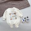 Adicione a grande coleção de veludo! Roupas de bebê para 0-2 anos outono e inverno, macacão de veludo com desenho para bebê, peça externa, pode ser usada para o cabelo