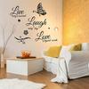 Yijia nuevo hogar familiar vivir mariposa flor ratán tallado pegatinas de pared sala de estar inspiracional Biblia pvc pegatinas de pared