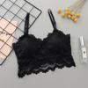 Nova mulher sexy laço volta envoltório peito três- fileira fivela estilingue sutiã underwear v- cinto peito almofada colete 3819