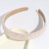 Diadema de esponja de estilo coreano de nueva moda, color sólido, simple, alta, con lentejuelas y parte superior de calavera, accesorios para el cabello que combinan con todo