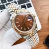 Reloj Mecánico Automático para Hombre Tipo Log con Calendario Luminoso, Reloj Impermeable de Acero Inoxidable 904L, Reloj Danny Road