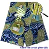 Tela Nueva de Algodón Estampado de Cera Imitación Africana Ankara con Diamantes Pequeños, Tela para Ropa Estampada con Cera Dorada para Exportación al por Mayor