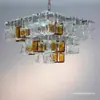 Lustre de vidro para cubos de açúcar vintage Murano para restaurante francês, escritório de designer francês de alta qualidade, hall de entrada e iluminação de quarto