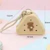 Bolsa de Silicone com Furo Estilo Desenho Animado Mini Carteira de Moedas Bolsa de Cosméticos DIY Bolsa para Fones de Ouvido Pingente de Chaveiro Presente