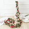 Enredaderas de Rosas, Flores Artificiales, Arcos, Conductos de Aire Acondicionado Cubiertos con Enredaderas para Paisajismo, Decoraciones de Boda, Adornos de Techo, Flores Artificiales