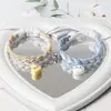 Pulseira de Casal Trançada de Algodão e Linho Original Fofa Ji Yi Xiaoba Ajustável Super Fofa Desenho Animado Melhor Amiga Pulseira Magnética para Mulheres