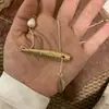 Design Exclusivo com Múltiplas Formas de Usar, Colar em Formato de Gota d'Água em Y com Lâmina Dupla Face, Corrente de Suéter Exclusiva com Pérola Natural, Modelo Longo para Mulheres