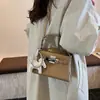 Bolsa Kelly de Mão com Padrão de Crocodilo Transfronteiriça para Mulheres Outono 2025 Nova Moda de Luxo Bolsa de Ombro Estilo Ocidental Bolsa Transversal