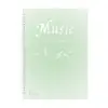 Carpeta para Partituras Musicales Serie Dopamina Tamaño A4 Se Puede Modificar, No Reflectante, Páginas Interiores Transparentes, Partitura de Piano, Carpeta Multifuncional, Partitura de Piano