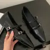 Sapatos Mary Jane em pele de ovelha estilo francês com salto oculto para mulheres, novos sapatos de sola única da moda estilo coreano 2026 com bico fino e abertura rasa