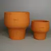 Maceta de barro rojo, cerámica rústica y fresca, maceta estilo coreano, maceta en relieve, transpirable, resistente a altas temperaturas, engrosada, adecuada para jardinería de suculentas