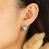 Pendientes redondos multicolores elegantes de estilo ins para mujer, joyería de nicho, ligeros, de lujo, de alta gama, que no se decoloran, para novias, bricolaje