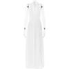 Vestido feminino europeu e americano sexy spice girl com decote em v, alça com fenda nas costas, elegante e longo, lote de primavera e verão