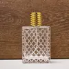 Frasco de perfume de grande capacidade 100ML frasco de vidro quadriculado para recarga de perfume frasco de substituição de perfume com tampa de rosca frasco de perfume de alta qualidade