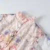 Venta al por mayor de ropa para mujer estilo europeo y americano transfronteriza, diseño estilo palacio, nicho de lujo ligero, vestido estampado de alta gama