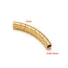 Colgante horizontal en espiral de acero inoxidable dorado de 37 mm de longitud con forma de codo, ideal para hacer pendientes, collares y pulseras, accesorios de joyería al por mayor.
