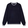Suéter Masculino de Outono e Inverno Espesso com Gola Redonda Estilo Coreano Solto Macio Tricô com Toque de Cashmere Design de Duas Peças