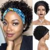 Peruca de faixa de cabelo Cabeça explosiva europeia e americana peruca de rolo pequeno Africano pequeno rolo fofo peruca de turbante ponto