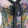 Corsé de Espina de Pescado Pintura al Óleo Personalizado con Faja Estrecha Estampada, Ribete de Encaje Vintage, Lencería Moldeadora y Adelgazante al por Mayor