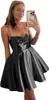 Vestido de Noite Simples Europeu e Americano com Alças e Design Ombro a Ombro, Curto para Coquetel Festa de Aniversário Banquete Estudantil