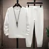 Conjunto de moletom esportivo casual para homens, novas blusas da moda para primavera e outono combinadas com um conjunto estiloso de uma marca da moda