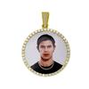 Pingente de Foto Personalizado Família Hip-Hop Europeia e Americana Cobre Cravejado com Zircônia DIY Colar de Foto Criativo de Grande Nome Atacado