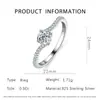 Anillo de Brazo Retorcido de 50 Puntos de Plata de Ley S925 Anillo de Moissanita de Cuatro Garras Brillo Diamante para Mujer Fabricante Venta al por Mayor Transfronteriza en Stock