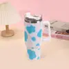 Novo Produto Amazon Vaca Diamante Copo de Carro 40oz Isolado Veículo Canudo Cooler de Gelo Copo de Cerveja Estampa de Logo