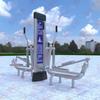 Equipamento de fitness de luxo de alta qualidade para uso externo, coluna dupla, praça ao ar livre em parque comunitário, equipamentos esportivos de segunda geração, novo padrão nacional