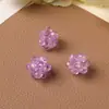 Estilo Coreano Cristal Transparente Contas Feito à Mão Bola Estéreo Brinco DIY Brincos Pulseira Feminina Fivela de Cadarço Acessórios Pingente