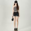 Shorts de Mezclilla Anchos para Alargar Piernas para Chicas Atrevidas Nuevo Estilo para Mujer 2025 Sexy Ropa Exterior Dobladillo Caliente Estilo Ins Elástico