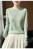 Suéter de malha fina de lã, sem costura, estilo francês, para outono e inverno, com padrão espinha de peixe, para mulheres, novo suéter base jacquard