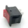 Interruptor tipo Barco 15*21mm Cubierta Roja 2 Pines Completamente de Cobre Llave Basculante de Encendido/Apagado KCD1-101-2P 6A250V