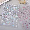 Adesivo de Unha Borboleta Bordado em Aquarela 5D Em relevo Estéreo Borboleta Exquisita Adesivo DIY para Nail Art Joia Estilo Ca