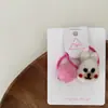 Pelota de Animal Pequeño de Fieltro de Lana Linda Par de Anillos para el Cabello de Niños Cuerda para el Cabello de Bebé Cuerda para la Cabeza Pequeños Elásticos
