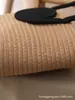Bolsa de Tecido de Algodão Grande Capacidade Bolsa de Ombro para Praia Bolsa de Mão Vazada Bolsa Feminina Bolsa de Corda de Algodão Bolsa de Palha Bolsa Tote Transversal